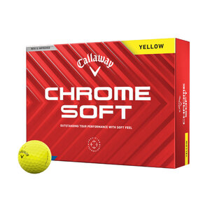 Callaway Callaway Chrome Soft Golfballen 2024 - Geel - 12 Stuks Callaway Callaway Chrome Soft Golfballen 2024 - Geel - 12 Stuks