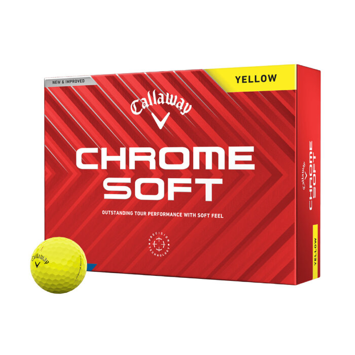 Callaway Callaway Chrome Soft Golfbälle 2024 - Gelb - 12 Stück