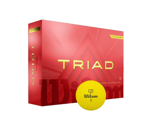 Wilson Wilson Triad Golfballen 2025 - Geel -12 Stuks