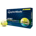 TaylorMade Distance+ Golfballen 2025 - Geel - 12 Stuks