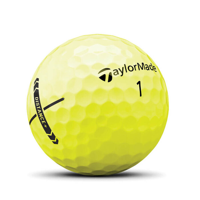 TaylorMade TaylorMade Distance+ Golfballen 2025 - Geel - 12 Stuks
