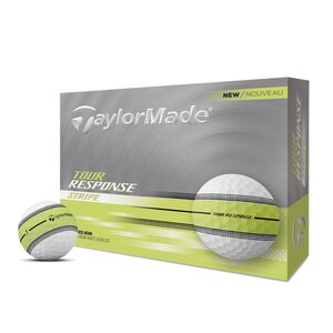 TaylorMade TaylorMade Tour Response Stripe Golfballen 2025 - Wit Geel - 12 Stuks TaylorMade TaylorMade Tour Response Stripe Golfballen 2025 - Wit Geel - 12 Stuks