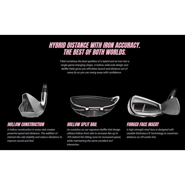 Cobra Cobra T-Rail 3.0 Combo Hybride Ladies IJzers H6, 7-PW (graphite shaft)