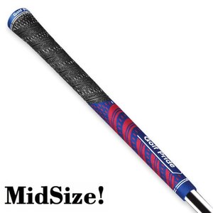 GolfPride GolfPride MultiCompound Team MIDSIZE Grip - Charcoal Blauw Rood GolfPride GolfPride MultiCompound Team MIDSIZE Grip - Charcoal Blauw Rood