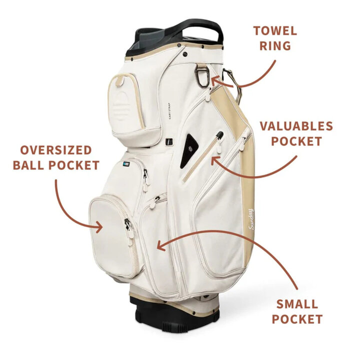 Sunday Golf Sunday Golf Big Rig Cart Bag 2025 - Toasted Almond