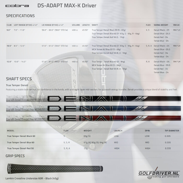 Cobra Cobra DarkSpeed Adapt Max-K Driver 2025 - LINKS
