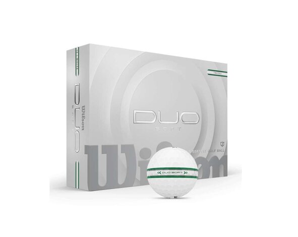 Wilson Wilson DUO Soft TRK360 Golfbälle 2025 - Weiß Grün - 12 Stück