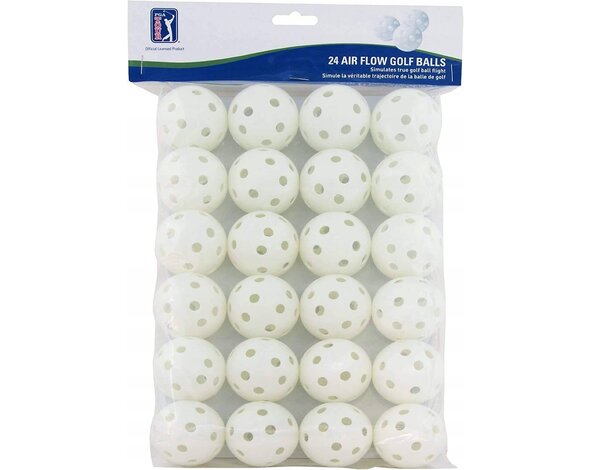 PGA Tour PGA Airflow Übungsgolfbälle - 24 Stück - Weiß