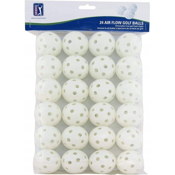 PGA Tour PGA Airflow Übungsgolfbälle - 24 Stück - Weiß