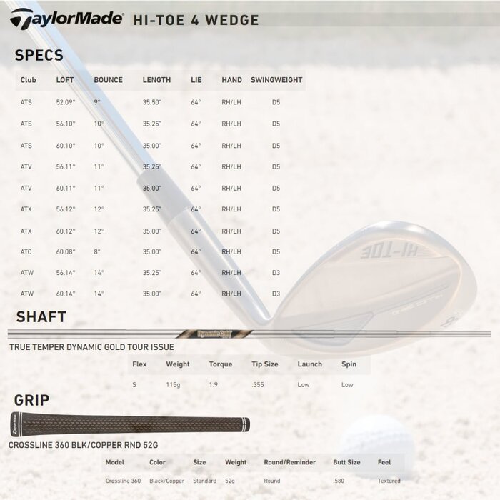 TaylorMade TaylorMade Milled Grind Hi-Toe 4 Ladies Wedge 2025 (graphite shaft) - Koper