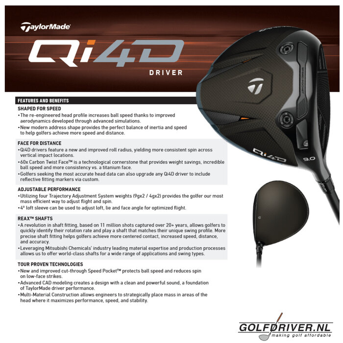 TaylorMade TaylorMade Qi4D Driver 2026 - LEFT