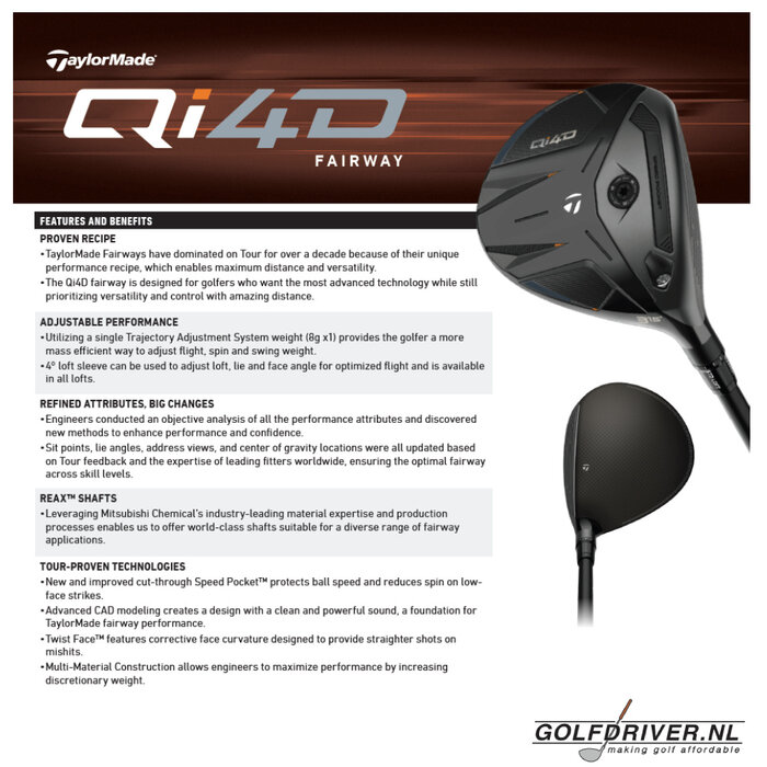 TaylorMade Taylormade Qi4D Fairwayholz 2026