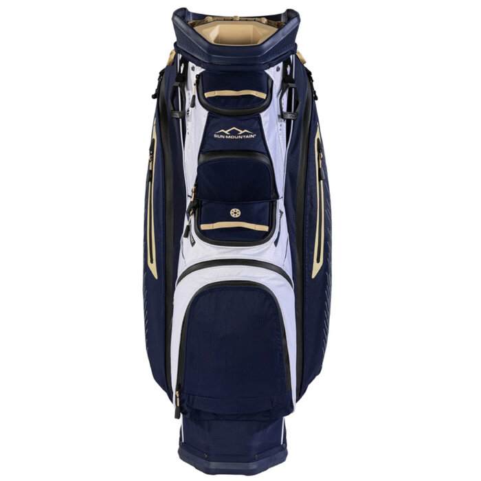 Sun Mountain Sun Mountain C130 H2NO Waterproof Bolsa de golf carro - Azul Blanco Oro