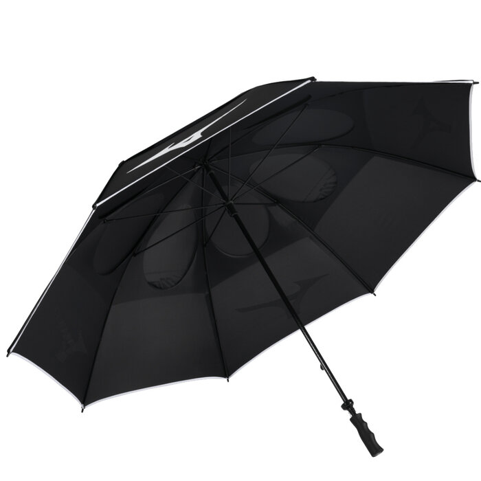 Mizuno Mizuno Tour-25 Twin Canopy 64 Inch Golfregenschirm - Schwarz