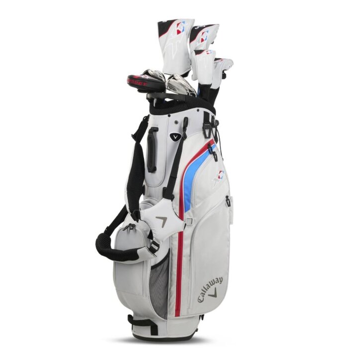 Callaway Callaway XR 26 - Herren Golfsatz | Standbag (Stahlschaft) | Grau Blau Rot