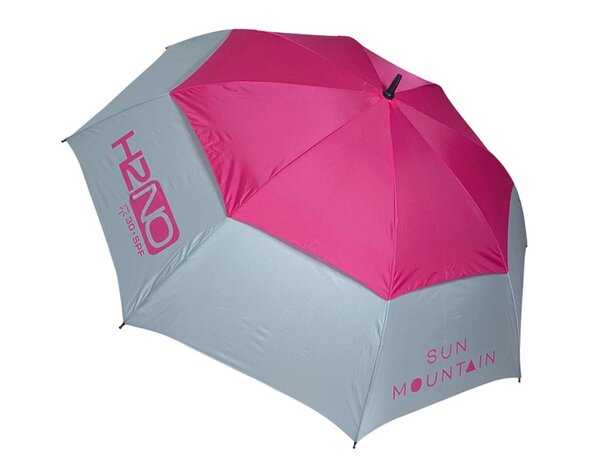 Sun Mountain Sun Mountain H2NO Double Canopy 68 Inch Golfparaplu - Roze Grijs