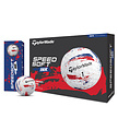 TaylorMade TaylorMade SpeedSoft Ink Golf Balls 2026 - Blue Red - 12 Pack