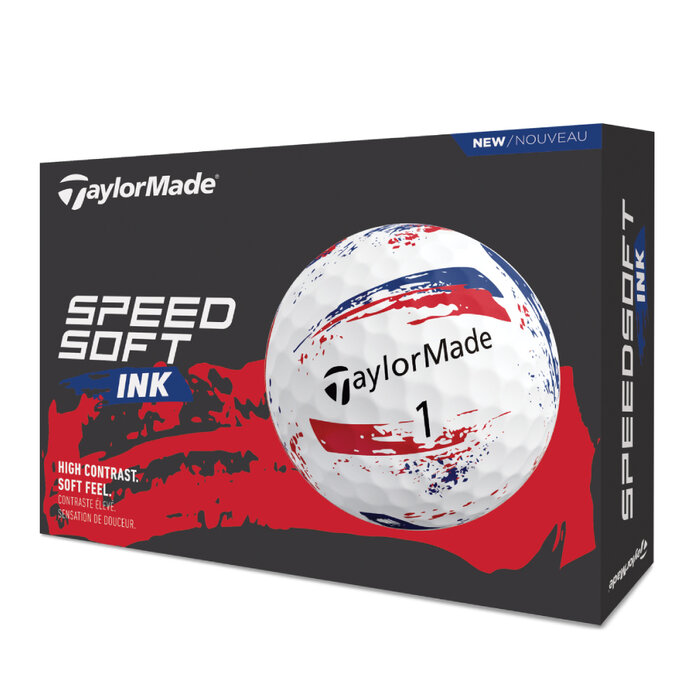 TaylorMade TaylorMade SpeedSoft Ink Golfbälle 2026 - Blue Red - 12-Stück