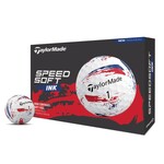 TaylorMade SpeedSoft Ink Golfballen 2026 - Blauw Rood - 12 Stuks