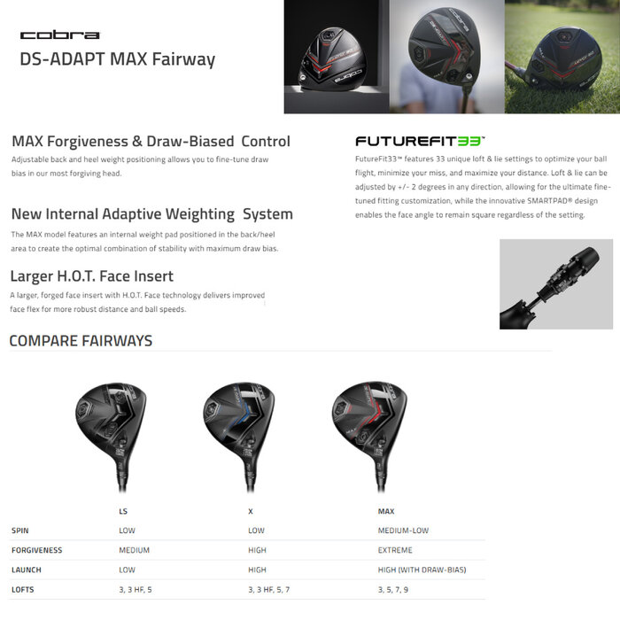 Cobra Cobra DS-Adapt Max Fairway Wood 2025