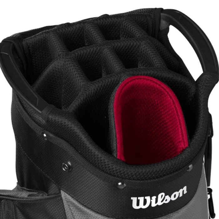 Wilson Wilson Feather Cartbag 2026 - Zwart Grijs Rood
