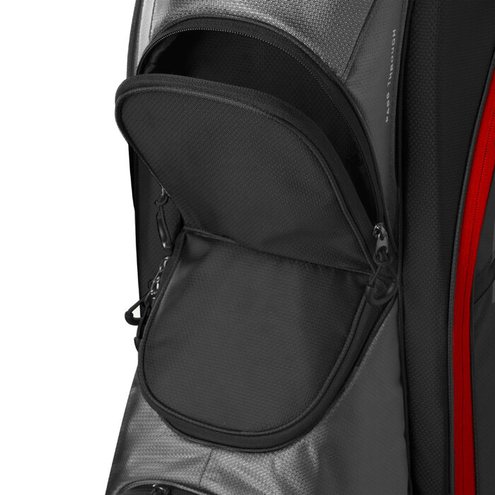 Wilson Wilson Feather Cartbag 2026 - Schwarz Grau Rot
