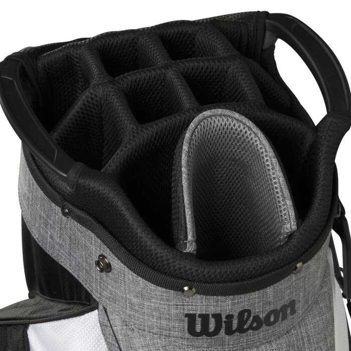 Wilson Wilson Feather Cartbag 2026 - Zwart Grijs Wit