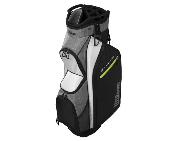 Wilson Wilson Feather Cartbag 2026 - Zwart Grijs Wit