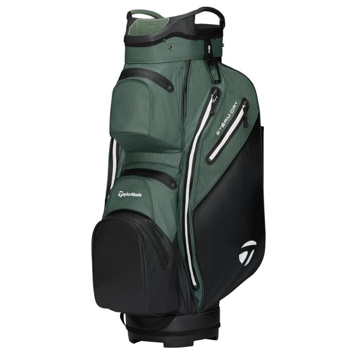 TaylorMade TaylorMade StormDry Waterproof Bolsa de golf carro 2026 - Negro Verde