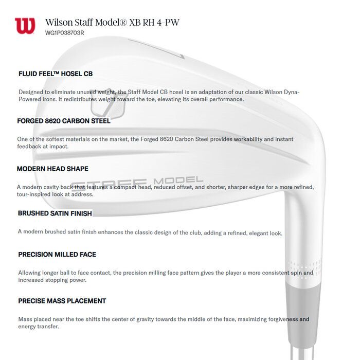 Wilson Wilson Staff Model XB IJzers 4-PW 2026 (steel shaft)
