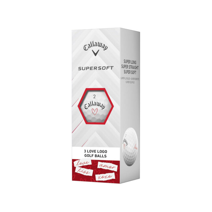 Callaway Callaway SuperSoft 2025 Valentine Golf Balls - White - 12-Pack
