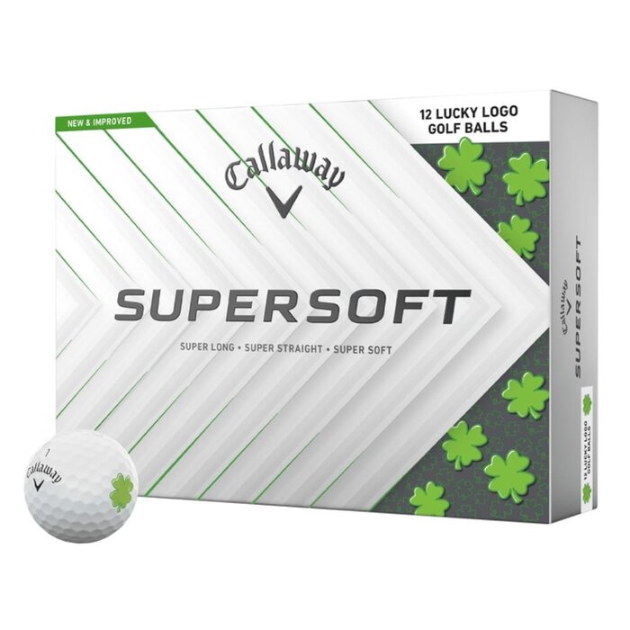 Callaway Callaway SuperSoft 2025 Lucky Golf Balls - White - 12-Pack