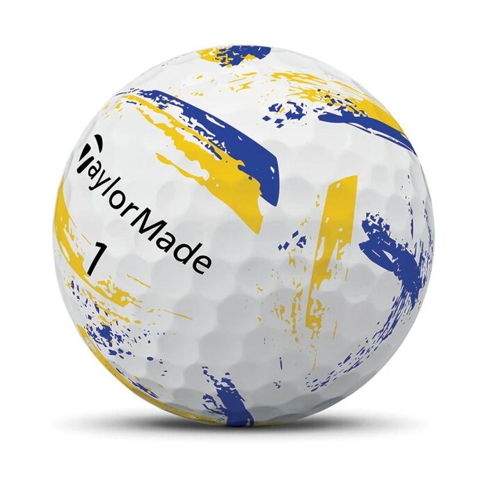 TaylorMade TaylorMade SpeedSoft Ink Golf Balls 2026 - Blue Yellow - 12 Pack