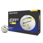 TaylorMade SpeedSoft Ink Golfballen 2026 - Blauw Geel - 12 Stuks