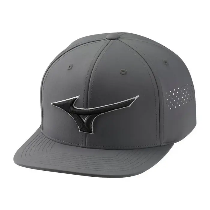 Mizuno Mizuno Tour Flat Snapback Golf Cap - Dark Charcoal