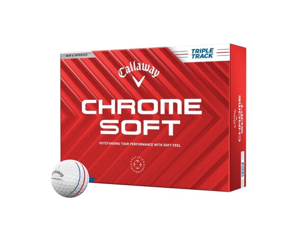 Callaway Callaway Chrome Soft Triple Track Golfbälle 2024 - Weiß - 12 Stück