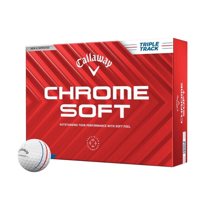 Callaway Callaway Chrome Soft Triple Track Golfbälle 2024 - Weiß - 12 Stück