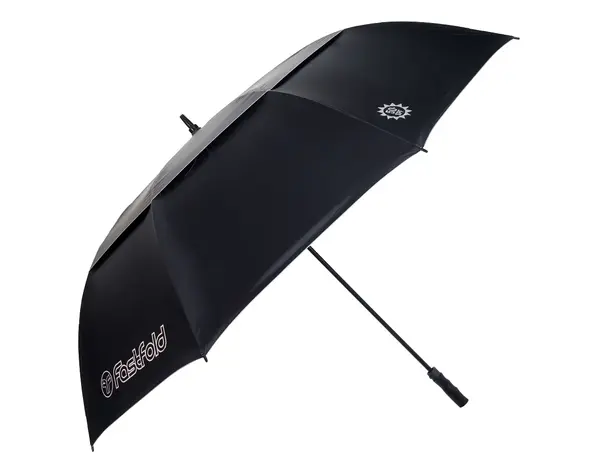 FastFold FastFold Double Canopy High End Golfregenschirm - Schwarz Grau