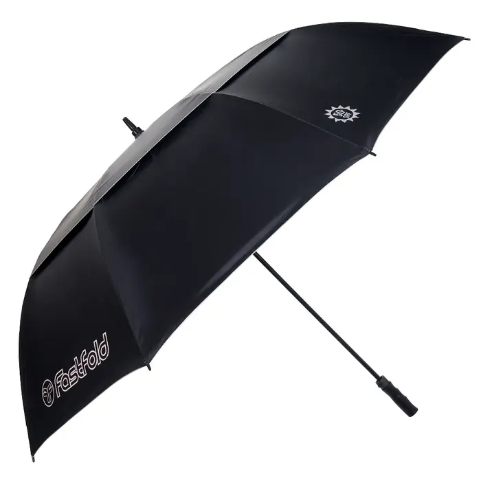 FastFold FastFold Double Canopy High End Golf Umbrella - Black Grey
