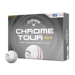 Callaway Chrome Tour Triple Diamond Triple Track Golfballen 2026 - Wit - 12 Stuks