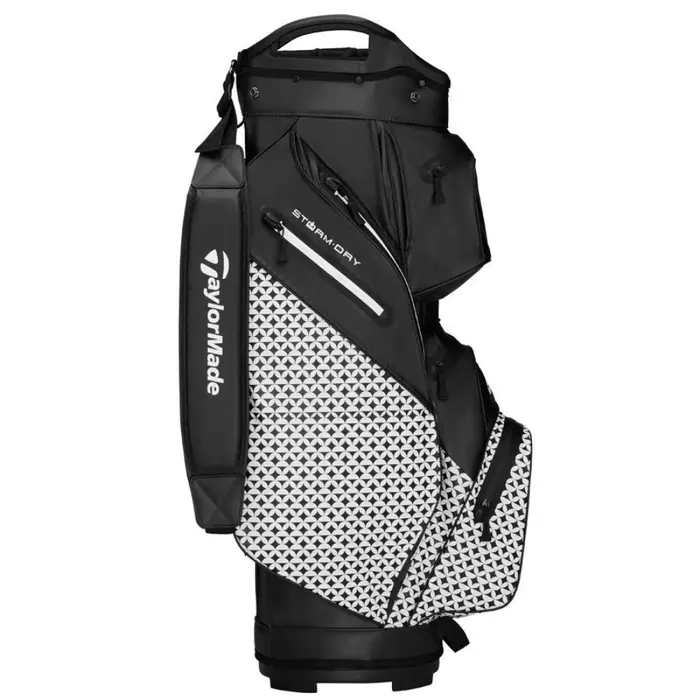 TaylorMade TaylorMade StormDry Waterproof Bolsa de golf carro 2026 - Negro Blanco