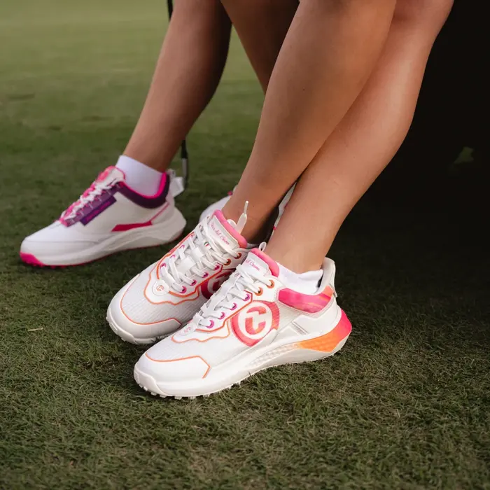 Duca del Cosma Duca del Cosma Vieste Dames Golfschoenen - Wit Roze