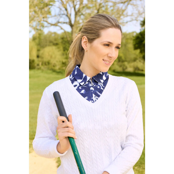 Pure Golf Pure Golf Suzie Pull Léger d'Été - Blanc