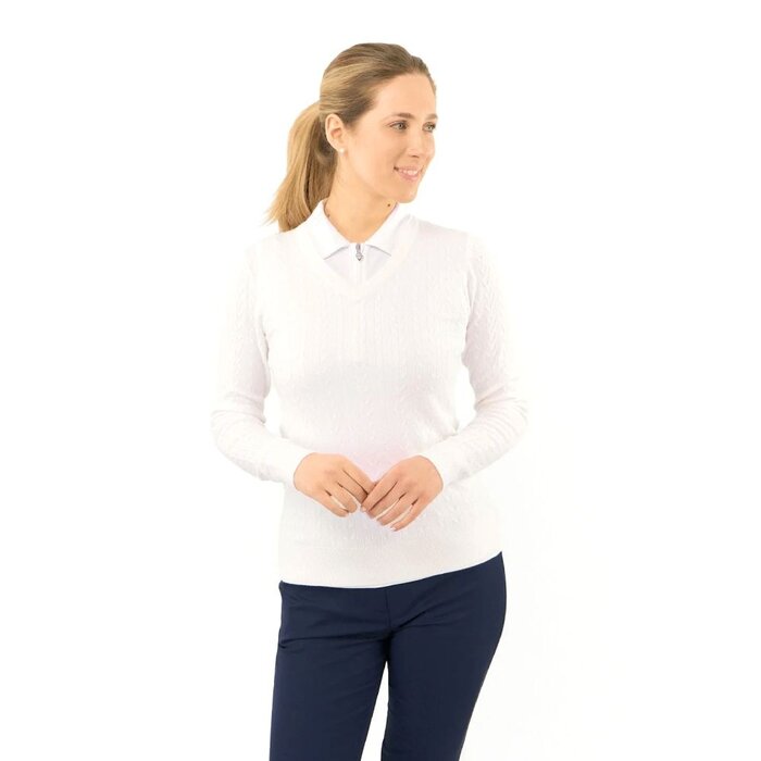 Pure Golf Pure Golf Suzie Pull Léger d'Été - Blanc
