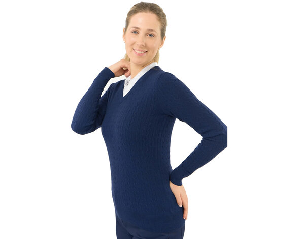 Pure Golf Pure Golf Suzie Summerweight Trui - Marineblauw