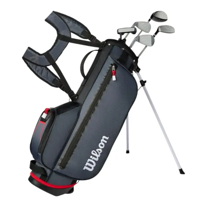 Wilson Wilson Profile JGi Set de golf junior 8 pièces | Sac trepied - Gris Rouge (8-11 Ans)