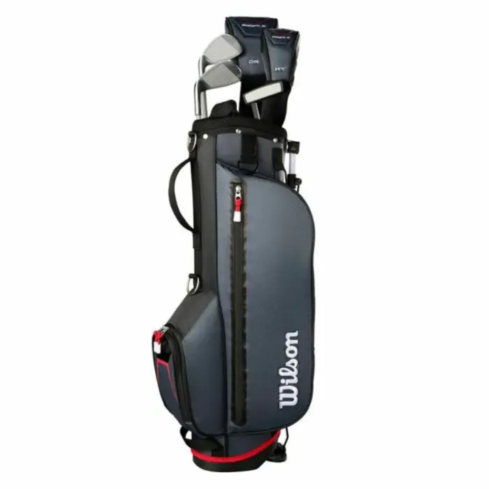 Wilson Wilson Profile JGi Set de golf junior 8 pièces | Sac trepied - Gris Rouge (8-11 Ans)