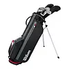 Wilson Profile Set de Golf Junior de 9 Piezas | Bolsa de golf trípode - Negro Gris (11-14 Años)