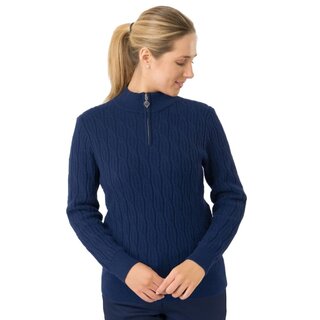 Pure Golf Pure Golf Sorell Gevoerde Trui (Margot Knit) - Marineblauw