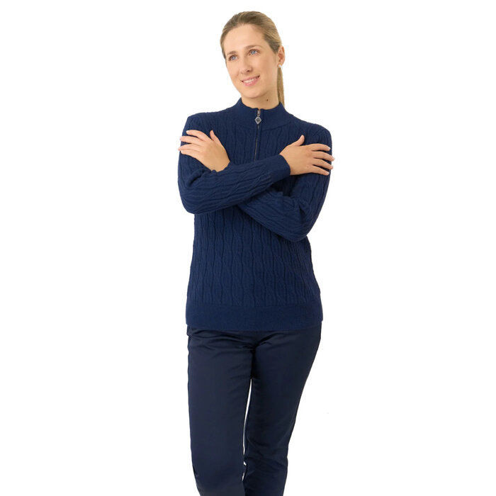 Pure Golf Pure Golf Sorell Lined Trui (Margot Knit) - Marineblauw